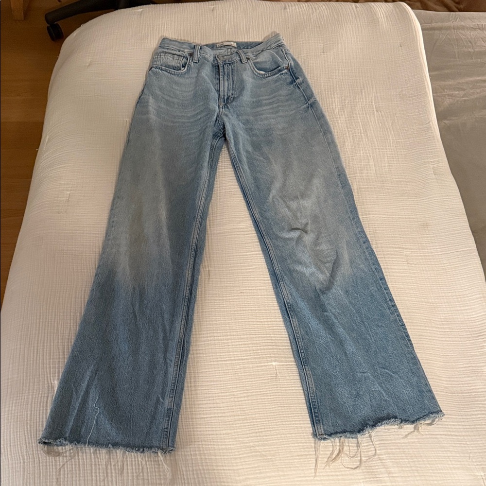 Zara TRF High Rise Wide Leg Jean